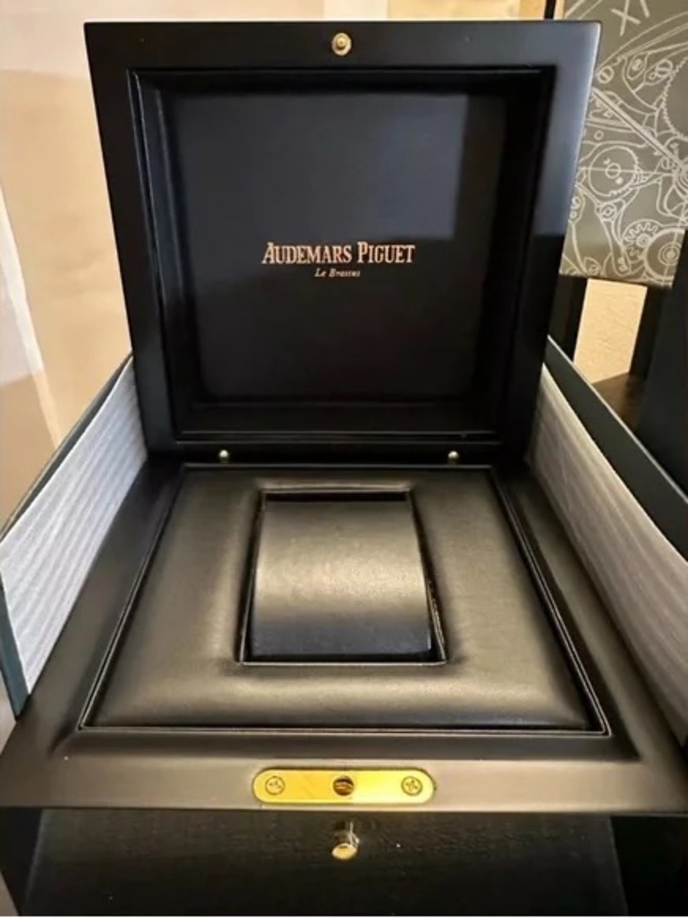 Audemars Piguet Black Watch Presentation Case with Gold Accents